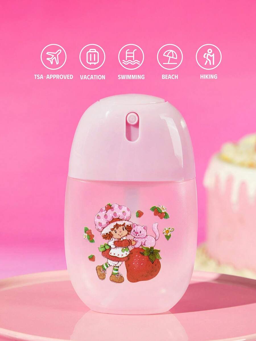 Strawberry Shortcake X SHEIN 可愛草莓貓卡通噴霧瓶 50ml/1.8oz,粉色可重複填充香水噴霧器,迷你便攜式適用於清潔劑、驅蟲劑、化妝水等多用途,附漏斗,防漏細霧,旅行必備,送禮佳品 - 彩色 - 查看 1