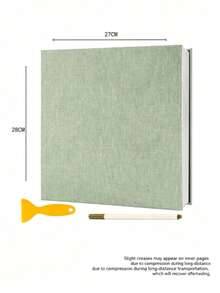 1pc Self-Adhesive Scrapbook Album With Magnetic Pages, 4x6, 5x7, 8x10 Photo Album, Drawing Book With Metal Pen, Suitable For Gift, Family, Wedding, 11x10.6 Inches, 40 Pages, White Gifts Birthday Graduation - Multicolor - View 3