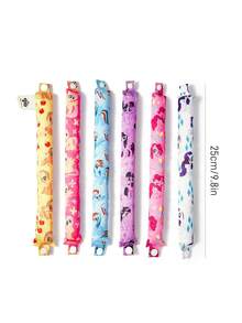 My Little Pony X SHEIN 6-Piece Cartoon Printing No Heat Curling Tool Set, - Multicolor - View 8