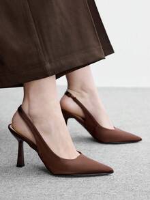 CUCCOO BIZCHIC Women's Pointed Toe Fashion High Heel Pumps Spring Shoes Spring Break Easter For Christmas Spring Shoes - Deep coffee 1 - View 5