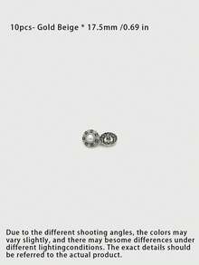 1 Pack 10 Pcs High End Hollow Rope‑Threading Metal Buttons Pearl Rhinestone Inlaid Elegant Decorative Fasteners For Fur Coats Sweaters Suits Outerwear Hand‑Sewn Clothing Sewing Accessories - 10pcs - View 13