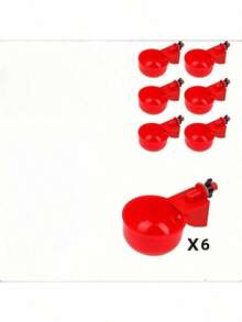 Automatic Chicken Drinking Cup - Bird Drinking System With Cup Opening Hole Group - Red - View 17