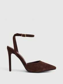 CUCCOO SZL Ladies Summer Graduation Shoes, Dinner Shoes, Holiday Shoes - Coffee Brown - View 2
