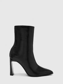 CUCCOO BIZCHIC Classic Western-Style Women's Low-Heeled Platform Boots, Suitable For Daily And Festive Occasions In Autumn And Winter - Classic Black - View 6