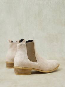 Styleloop Women's Ankle Boots And Ankle Boots, Slip-On Elastic Boots, Khaki Pointed Toe Street Rider Boots - Khaki 0036 - View 11