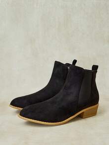 Styleloop Ladies And Ankle Boots And Booties, Slip-On Stretch Boots, Black Pointed Street Knight Boots Fall Boots - Black 0030 - View 4