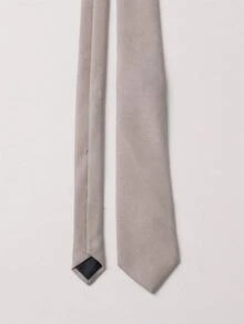 MUSEYN Solid Color Black Retro Casual Suit Shirt Narrow Hand-Tie Business Atmosphere Accessories - Grey - View 4
