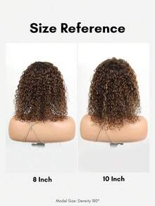 Water Wave Glueless Bob Wig V Part Human Hair Wigs For Women Highlight#4/30 CHIC BOB All Ready Wig None Lace Front Wigs Put On And Go Curly Bob Glueless Wigs For Daily Use - S4/30 - View 4