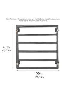 Heavy-Duty Metal Cart, Non-Slip Wheels With Lockable Mechanism, Sturdy Square Shelves - Multi-Purpose Cart For Indoor And Outdoor Use With Locking Mechanism, Suitable For Home, Garden - Multicolor - View 3