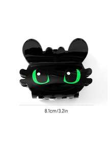 SHEIN How to Train Your Dragon Stylish And Cute Cartoon Hair Claws, Suitable For Girls And Ladies, Perfect For Home, Bathing, Beauty Treatments, Hair And Styling. - Black - View 4