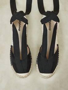 Styleloop Women's New Hemp Rope Woven Wedge Heel & Platform Shoes Bohemian Western Style Music Festival Wear Party Wear Platform Shoes Fall Shoes - Black 1 - View 7