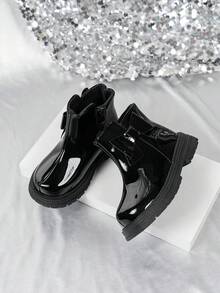 SHEIN 1 Pair Fashionable, Elegant, Warm, Lightweight Children's Snow Boots, Suitable For Holiday Wear - Black - View 5