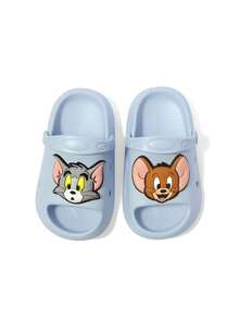 TOM & JERRY X SHEIN Cute Cartoon Children's Slippers, Suitable For Toddlers And Children, EVA Material, Suitable For Home Bathrooms, Swimming Pools, Beaches, Etc - Blue - View 7