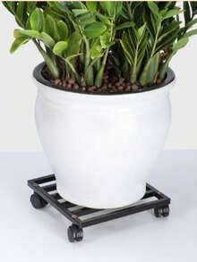 Heavy-Duty Metal Cart, Non-Slip Wheels With Lockable Mechanism, Sturdy Square Shelves - Multi-Purpose Cart For Indoor And Outdoor Use With Locking Mechanism, Suitable For Home, Garden - Multicolor - View 10