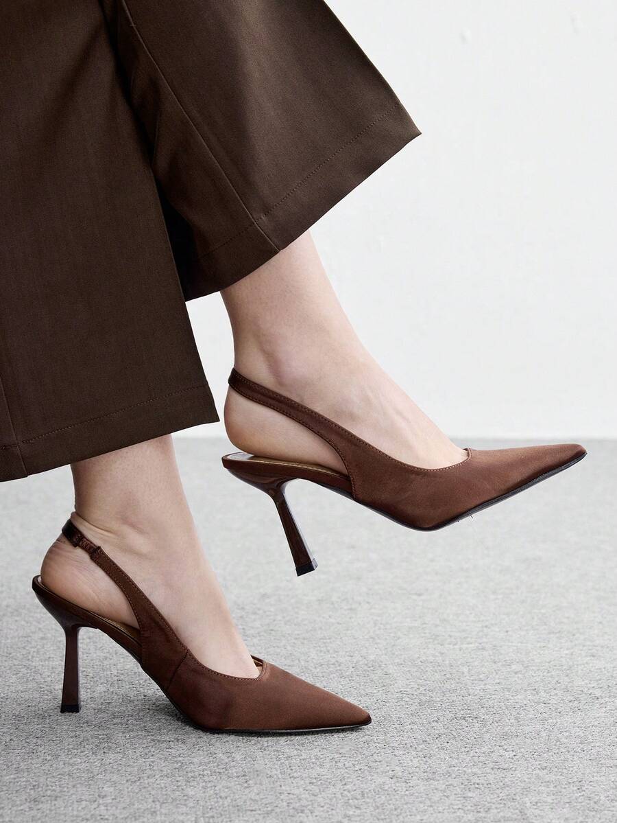 CUCCOO BIZCHIC Women's Pointed Toe Fashion High Heel Pumps Spring Shoes Spring Break Easter For Christmas Spring Shoes - Deep coffee 1 - View 1