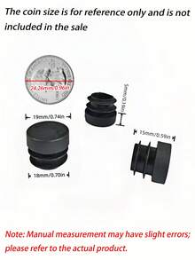 Plastic Round Pipe Plugs, Round‑Foot Inserts, Stainless‑Steel Shelf And Furniture Foot Pads, End Caps, Sealing Stoppers - 19 round plug thickened - View 4