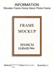 SURELIFE 1/3pcs  MDF Wood Frame For Bedroom Living Room Home Decoration Photo Frames Wall Art Pictures Frame For Tabletop And Wall Mounting Canvas Photo Painting Wood Frame - Wood color - View 10