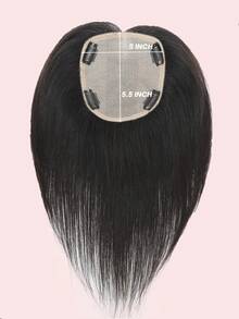 10 Inch Hair Toppers For Women 5*5.5 Large‑Area Silk Base Free‑Parting No Visible Knots On Crown Natural Color Straight Hair For Thinning Hair Easy Daily Wear - SNatural - View 2