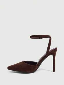 CUCCOO SZL Ladies Summer Graduation Shoes, Dinner Shoes, Holiday Shoes - Coffee Brown - View 4