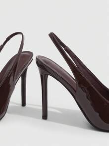 CUCCOO SZL Ladies Summer Graduation Shoes, Dinner Shoes, Holiday Shoes - Coffee Brown - View 5
