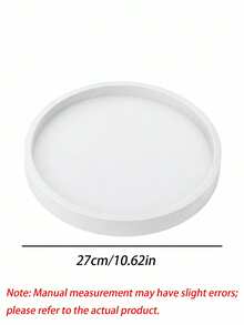 Dresser Tray, Silicone Round Tray, Decorative Storage Organizer Rack, Suitable For Bathrooms, Toilet Tanks, Bedrooms And Kitchen Countertops. It Can Store Jewelry, Candles, Lotion Bottles, Cosmetics And More, Marble‑White - round - View 18