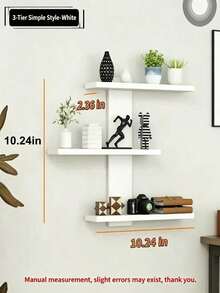 5-Tier White Wall-Mounted Display Rack Storage Rack Display Rack Effectively Saves Space 14.57inch Suitable For Dolls Statues Building Blocks And Collectibles Very Suitable For Living Rooms Bedrooms Kitchens Bathrooms Holiday Gifts Mother's Day Gift - Multicolor - View 18