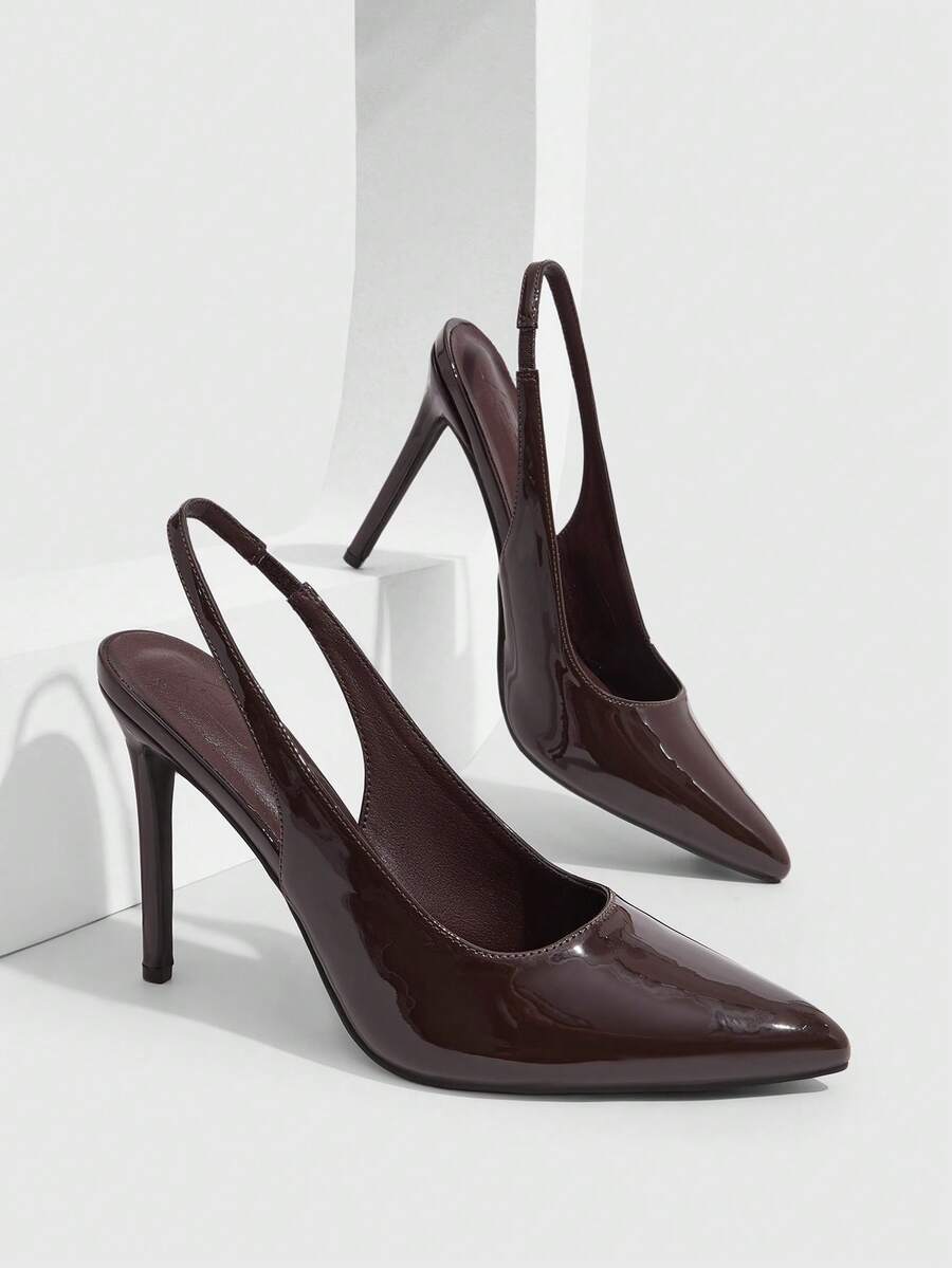 CUCCOO SZL Ladies Summer Graduation Shoes, Dinner Shoes, Holiday Shoes - Coffee Brown - View 1