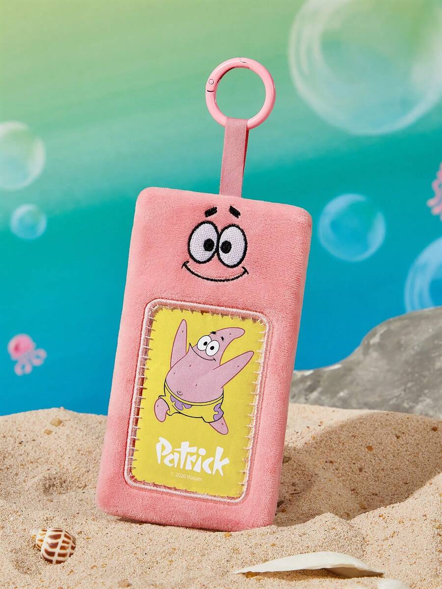 SpongeBob SquarePants | SHEIN 1個卡通卡包,可愛造型,適合放置偶像小卡、工作卡、校園卡、交通卡等,透明PVC視窗設計,可掛在包包上 - 海綿寶寶 - 查看 1
