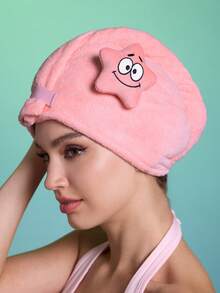 SpongeBob SquarePants | SHEIN 1件裝卡通乾髮帽，適合不同髮量，家用浴室裝飾 - 彩色 - 查看 2