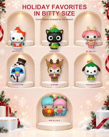 Hallo Kitty Funko Pop Advent Calendar 2026 Bitty Pop 1 Set 24-Piece Mini Character Figure Collection With Buildable Castle, Sanrios Tiny Mystery Boxes, Winter Accessories, Funko Pops Countdown Calendar, Halloween Christmas 2026 Gift 24 Days Surprises - Multicolor - View 2
