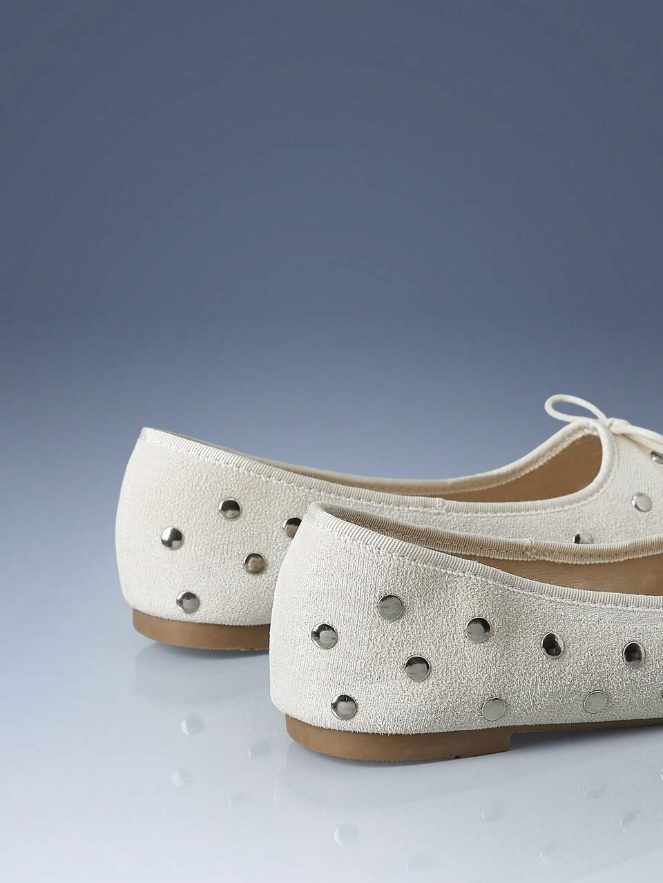 CUCCOO GRLICON Women's Shoes Beige Flat Ballet Shoes Imitation Suede Fabric Sweet, Cute And Comfortable Casual College Style Wear