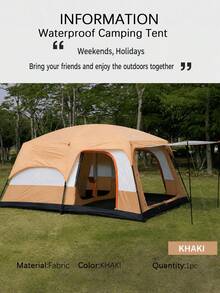 Tenda Keluarga Besar 2 Kamar, Tenda Kemah Tahan Air, Mudah Dipasang, Cocok untuk Aktivitas Luar Ruangan, Mendaki, Glamping, Tenda Kemah Ringan - MultiWarna - View 16