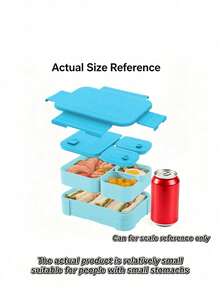 4‑Compartment Bento Lunch Box, Leak‑Proof Portable Meal Prep Container With Cutlery, Microwave‑Friendly Reusable Food Storage Box For School, Office, Picnic & Outdoor Travel - Multicolor - View 25