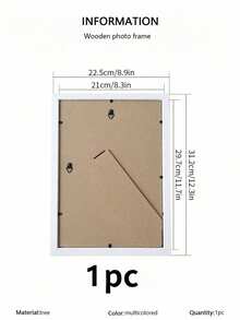 3/2/1 قطعة إطارات صور خشبية لجدار الصور 10X15 15X20 20X25 A4 إطار صور بلون الخشب حامل صور ديكور صور هدية تذكارية - أبيض - مشاهدة 24