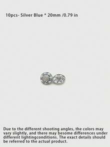 1 Pack 10 Pcs High End Hollow Rope‑Threading Metal Buttons Pearl Rhinestone Inlaid Elegant Decorative Fasteners For Fur Coats Sweaters Suits Outerwear Hand‑Sewn Clothing Sewing Accessories - 10pcs - View 12