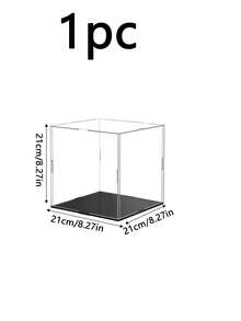 High‑Definition Display Case With Black Base For Collection, Assemble‑Type Transparent Acrylic Box As An Alternative To Glass Boxes. Suitable For Displaying Figures, Dolls And Ornaments, Home Storage And Organization, As Well As Gift Packaging Boxes. - Black 1 - View 18
