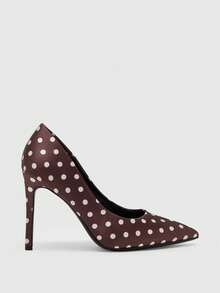 CUCCOO BIZCHIC Women's Fashion Commuter Versatile Simple High Heel Shoes - Polka dot brown - View 1