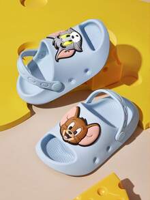 TOM & JERRY X SHEIN Cute Cartoon Children's Slippers, Suitable For Toddlers And Children, EVA Material, Suitable For Home Bathrooms, Swimming Pools, Beaches, Etc - Blue - View 8