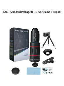 Mobile Phone Telescope 28/36/64 Times High-Definition Zoom Lens, Concert Travel Bird Watching And Moon Viewing Artifact, Portable External Telephoto Camera, A Must-Have For Recording Beautiful Moments - Multicolor - View 12