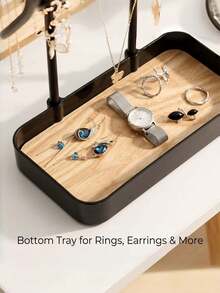 Hộp đựng trang sức, kệ sắp xếp cho dây chuyền, bông tai, trang sức, chìa khóa, nước hoa, son môi, kính mắt và đồng hồ. Kệ lưu trữ đa năng tiết kiệm diện tích, cấu tạo nhựa bền, lý tưởng cho không gian nhỏ, quà tặng hoàn hảo cho phòng khách. - Nhiều màu - Xem 7
