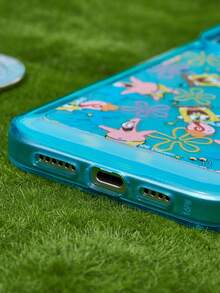 SpongeBob SquarePants | Joivida Blue Anti-Fall Protective Space Phone Case, Compatible With IPhone 13–17 Series - Multicolor - View 4