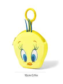 LOONEY TUNES X SHEIN 1Pc Cute Design, Can Store Cards, Coins, Lipstick, Etc., Can Be Hung On The Bag - Yellow - View 3