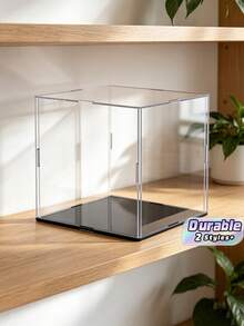 High‑Definition Display Case With Black Base For Collection, Assemble‑Type Transparent Acrylic Box As An Alternative To Glass Boxes. Suitable For Displaying Figures, Dolls And Ornaments, Home Storage And Organization, As Well As Gift Packaging Boxes. - Black 1 - View 1