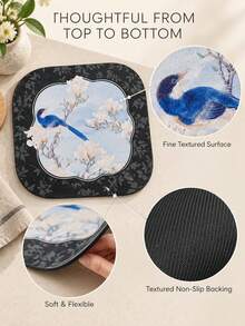 Haus Hana Diatomite Water‑Absorbent Table Mat, Quick‑Drying Tea Coaster Tea Mat, Heat‑Insulating Drainage Pad For Tea Cup & Tableware - Multicolor - View 4