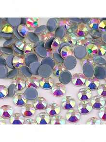 DMC Round SS6- SS50 2mm-10mm Clear And Crystal AB High Quality Hotfix Stones Hot Fix Rhinestone Glitter Flatback Crystal Strass Iron On Rhinestones For Garment Sewing & Fabric Dress Bag Shoes Decorations - Black and White - View 27