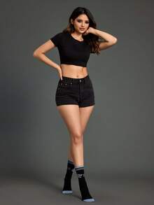 Game of Thrones X SHEIN 2雙女款中筒襪，龍圖案 - 雜色 - 查看 9