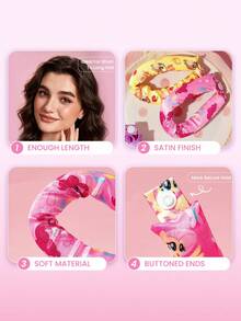 My Little Pony X SHEIN 6-Piece Cartoon Printing No Heat Curling Tool Set, - Multicolor - View 5