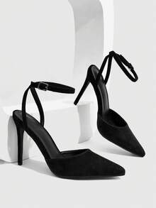 CUCCOO SZL Ladies Summer Graduation Shoes, Dinner Shoes, Holiday Shoes - Black - View 1