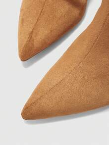 CUCCOO BIZCHIC Women Shoes Pointed Toe Wedge Camel Suede Elegant Versatile Commute Fall Winter Ankle Boots Ankle Boots Fall Boots - Camel - View 6