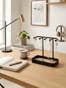 Hộp đựng trang sức, kệ sắp xếp cho dây chuyền, bông tai, trang sức, chìa khóa, nước hoa, son môi, kính mắt và đồng hồ. Kệ lưu trữ đa năng tiết kiệm diện tích, cấu tạo nhựa bền, lý tưởng cho không gian nhỏ, quà tặng hoàn hảo cho phòng khách. - Nhiều màu - Xem 5